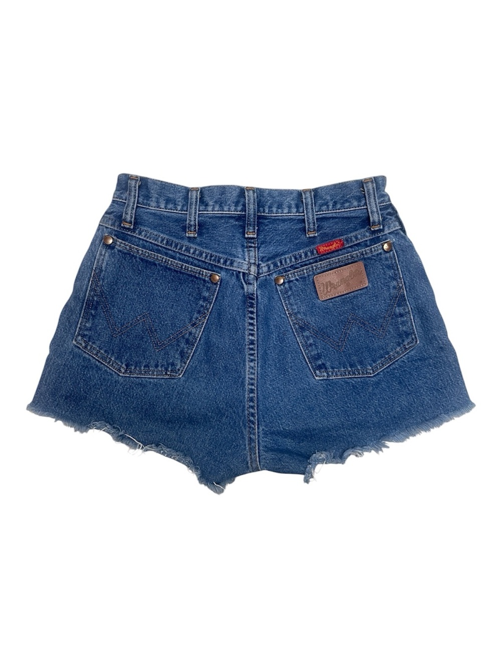 Reformation x Wrangler Limited Edition Distressed High-Rise Denim Shorts sz 27